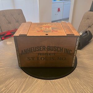 Anheuser- Busch Crate w/ Attached Lid